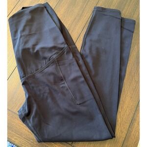 G4Free Womens High Waisted Yoga Leggings Black 25 Inseam Pockets Size M